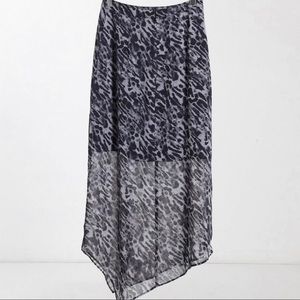 New AllSaints Leopard Print Flowy Skirt